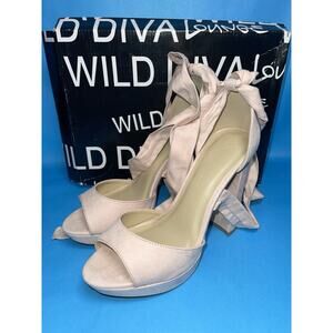 Wild Diva Lounge Carter-22 Light Blush Platform Heels Womens Size 8